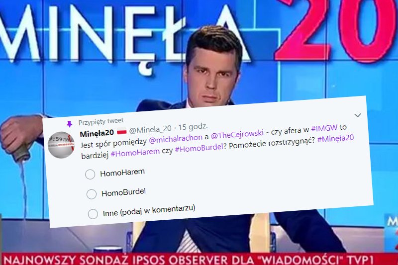Czy twórcy nowej sondy w TVP Info to homofobi czy idioci?