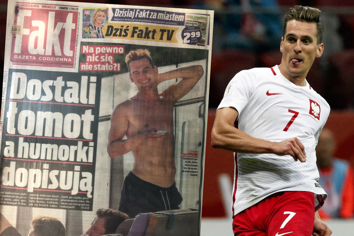 Milik uśmiechnął się po meczu z Senegalem.