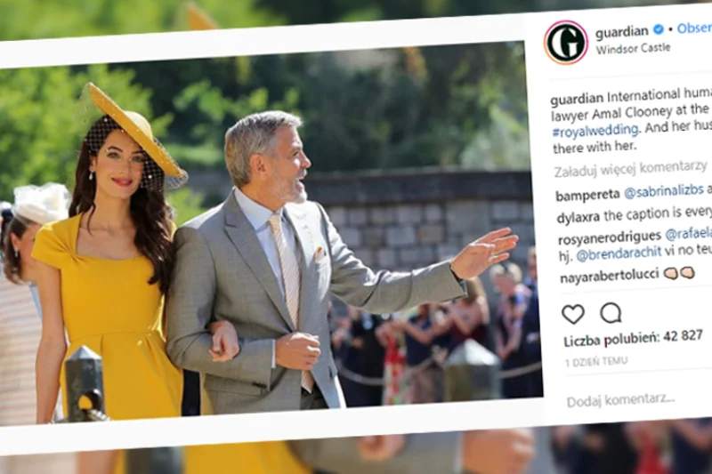 Amal Clooney z mężem.