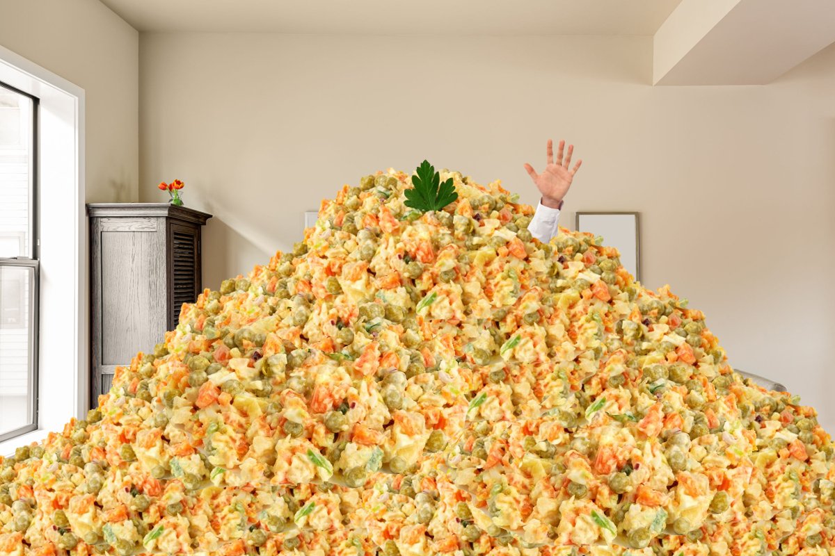 Rodzina została przygnieciona wielkanocną sałatką jarzynową.