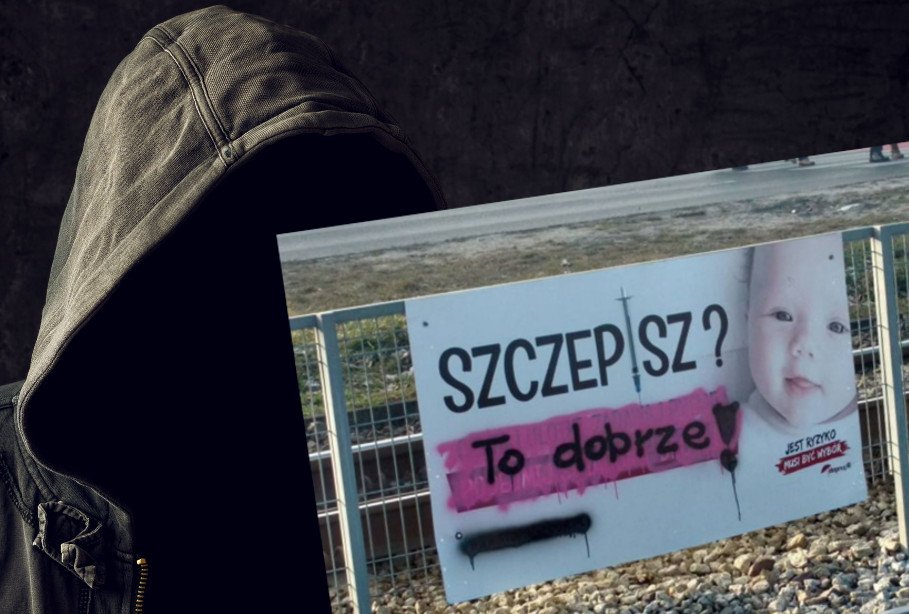 – Sprawca zaszachował antyszczepionkowców intelektem i puszką farby w sprayu za 12 złotych – usłyszeliśmy od śledczych.