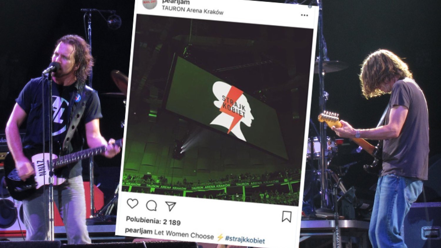 Pearl Jam dał support Strajkowi Kobiet.