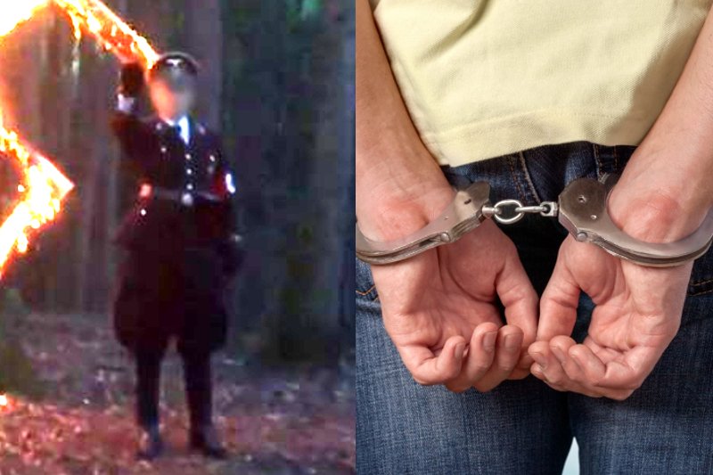 Śląscy naziole nie pohajlują sobie w kajdankach.