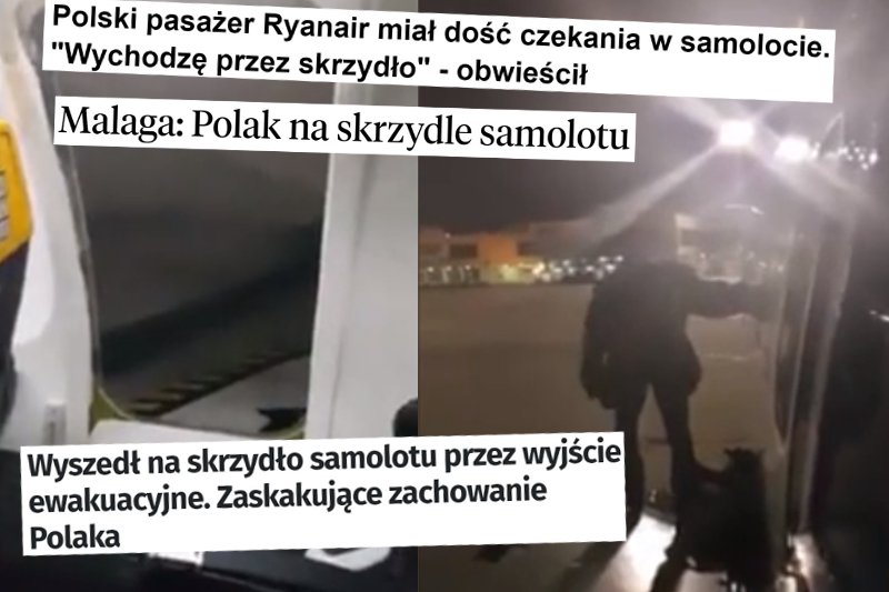 Polskie portale z dramatu Polaka w Ryanair zrobiły opowieść o typowym januszu.