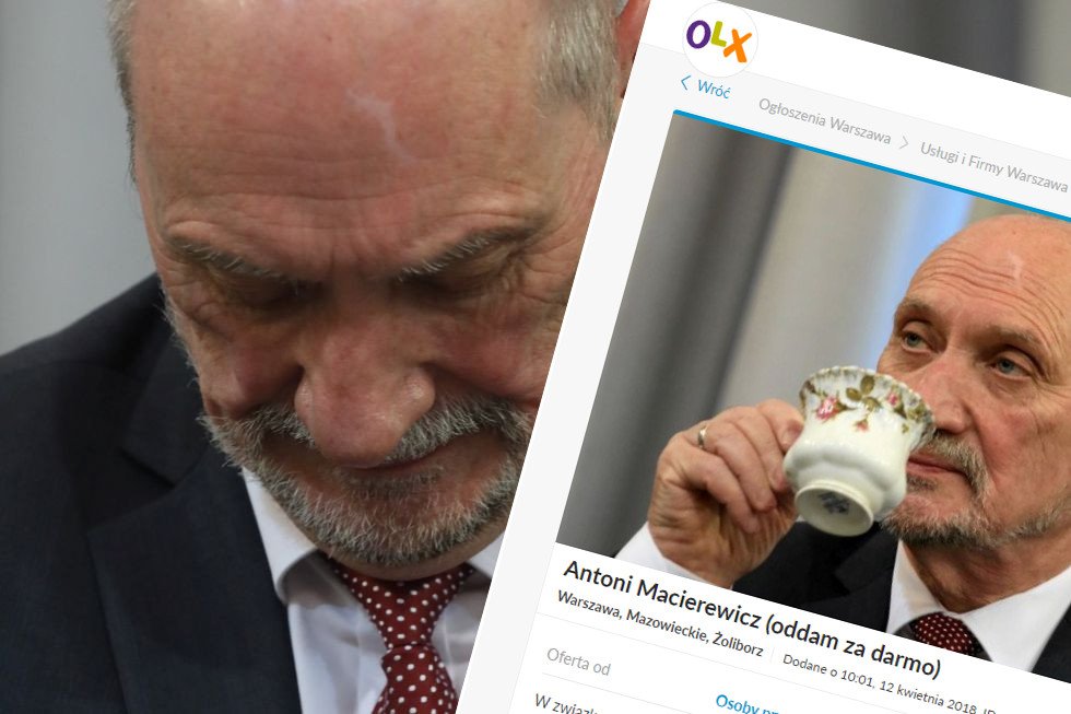 Antoni Macierewicz z PiS na OLX.