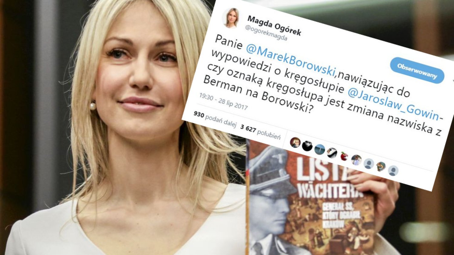 Magdalena Ogórek prezentuje minę samozadowolonia nr 13.