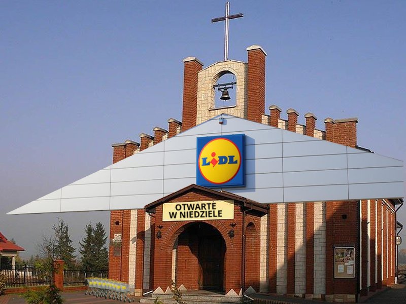 Jeden z udawanych Lidl na Mazowszu.
