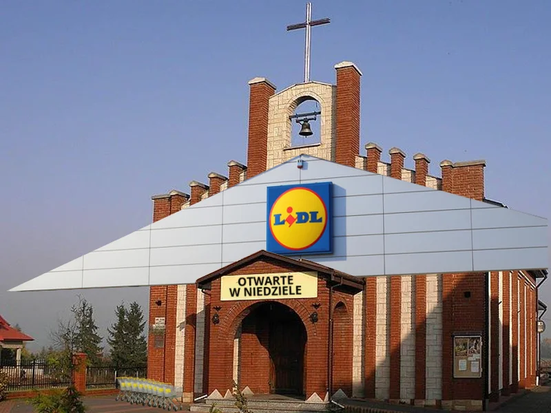 Jeden z udawanych Lidl na Mazowszu.