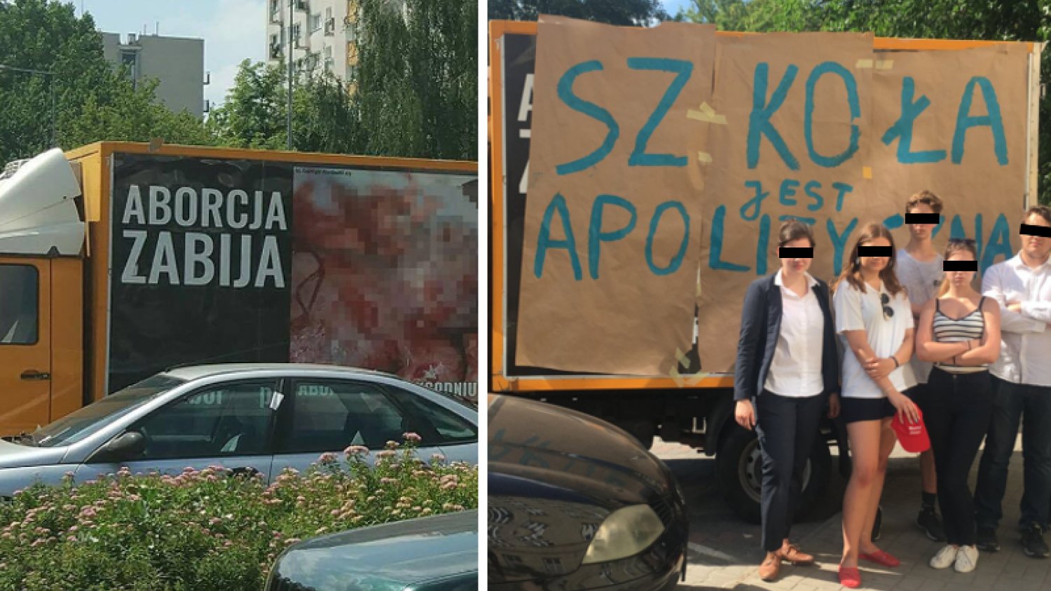 Młodociani wandale zasłonili wystawę.