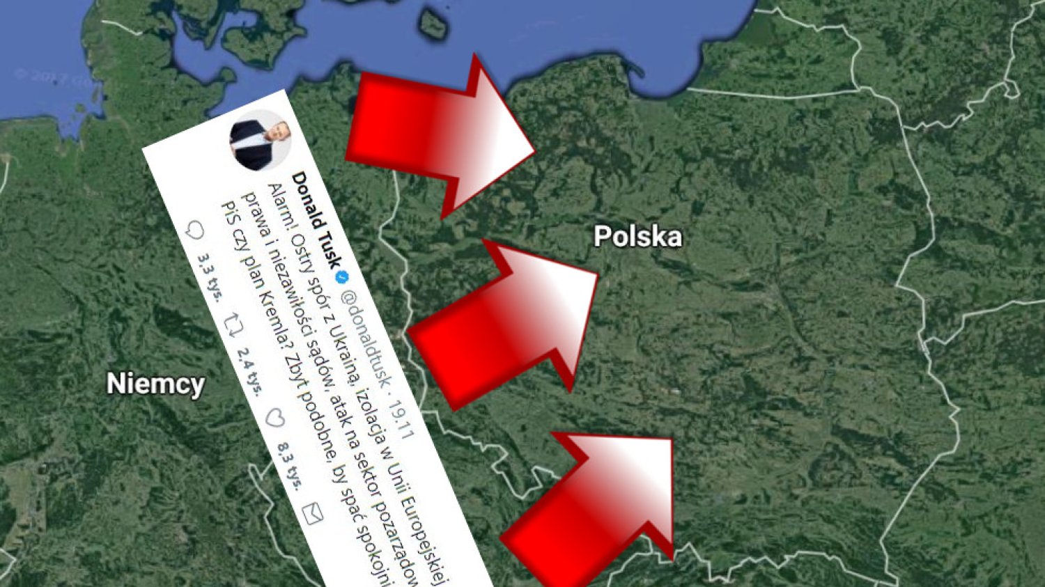 Donald Tusk zaatakował Polskę na Twitterze.  Tak w 1939 roku.