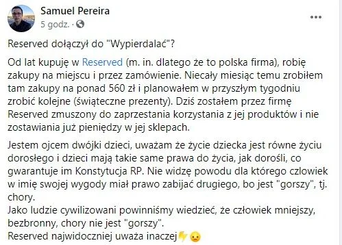 Pereira skasował post, ale internet nie zapomina