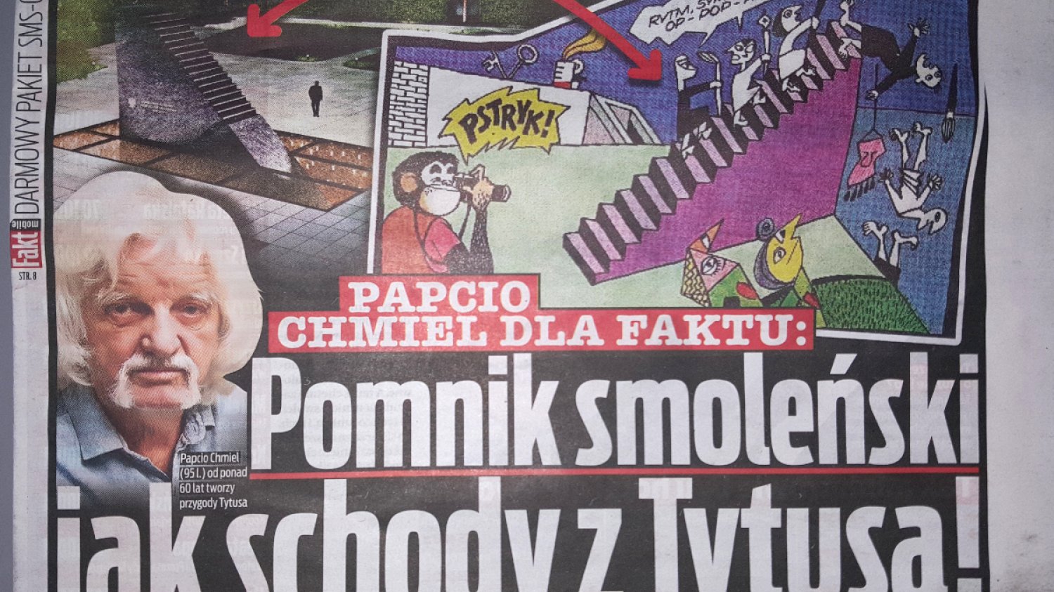 Papcio Chmiel 30 lat temu splagiatował pomnik smoleński.