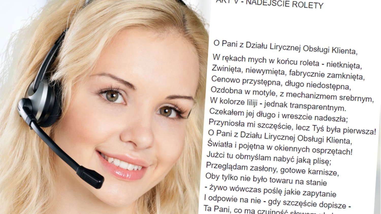Historia o kupowaniu rolety to złoto.