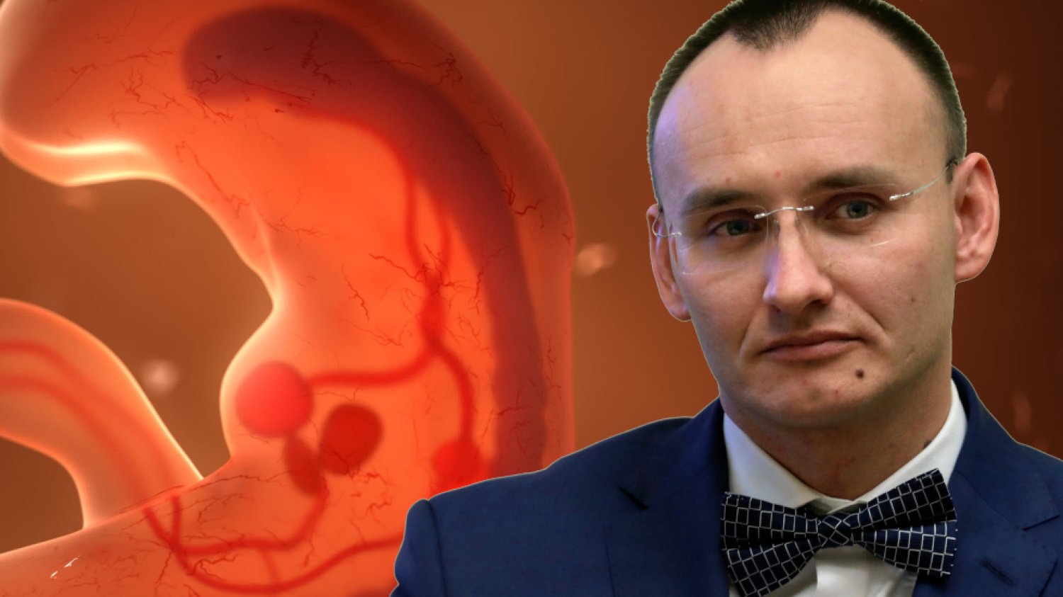 Od prawej: nowy Rzecznik Praw Dziecka Nienarodzonego, dziecko nienarodzone.