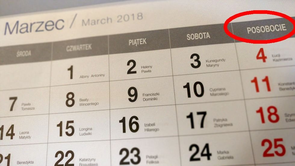 Nowy kalendarz z posobociem w całej okazałości.