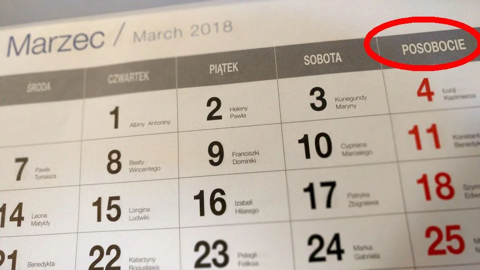 Nowy kalendarz z posobociem w całej okazałości.