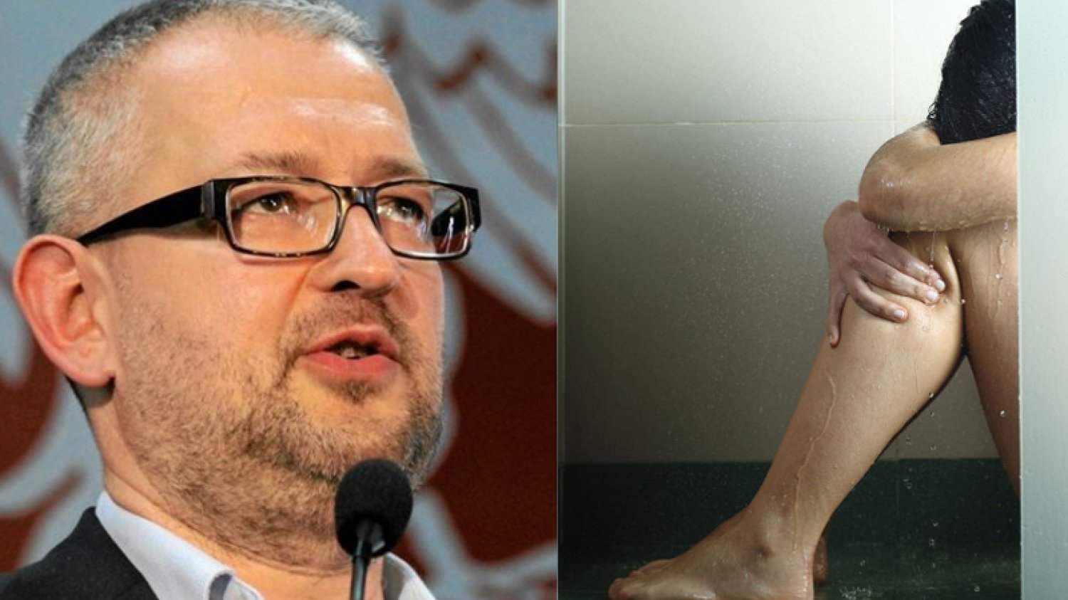Rafał Ziemkiewicz i kobieta pod prysznicem