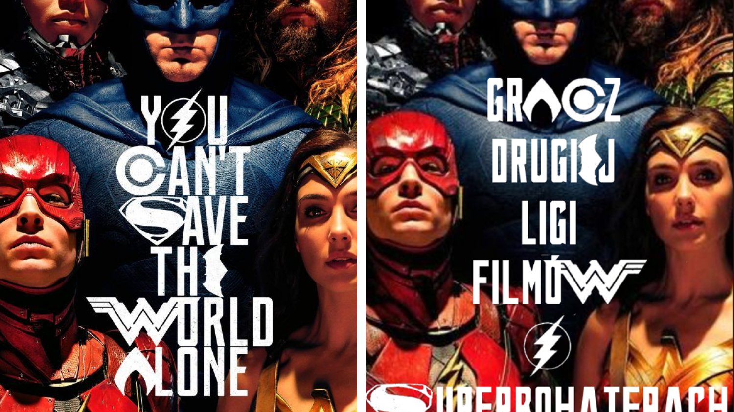 Oryginalny plakat Justice League i wersja ASZdziennika