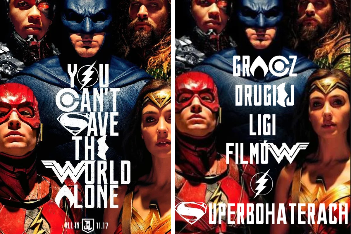 Oryginalny plakat Justice League i wersja ASZdziennika