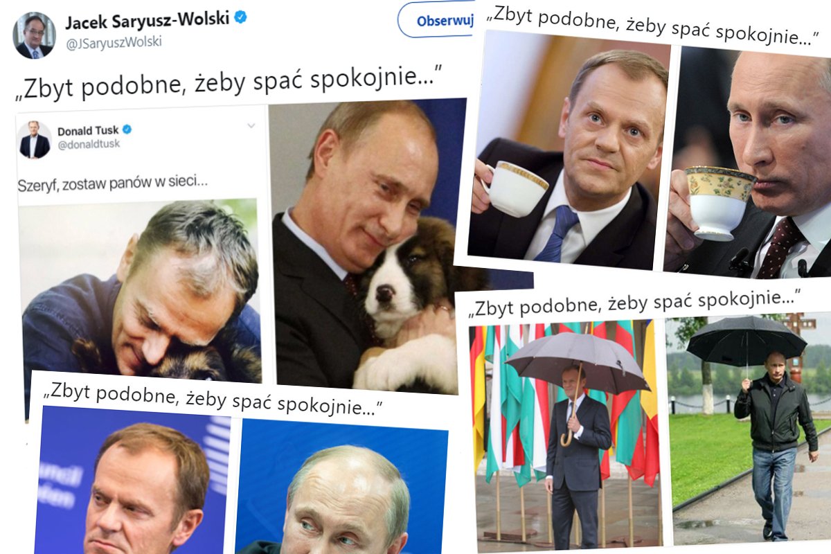 Tusk i Putin na tweecie Jacka Saryusza-Wolskiego