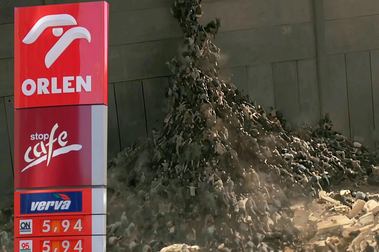 Walka o miejsce w kolejce do stacji Orlen. Święto narodowe odcięło miliony Polaków od pilnych potrzeb zakupowych.